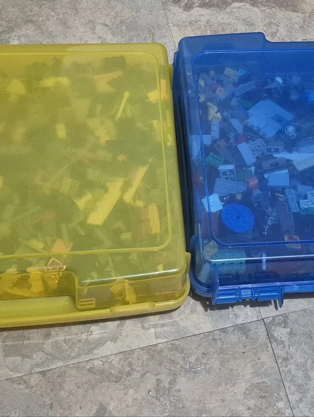 8 Lbs Genuine LEGO Bulk Lot w/ 2 Official LEGO Storage Cases Bricks Parts